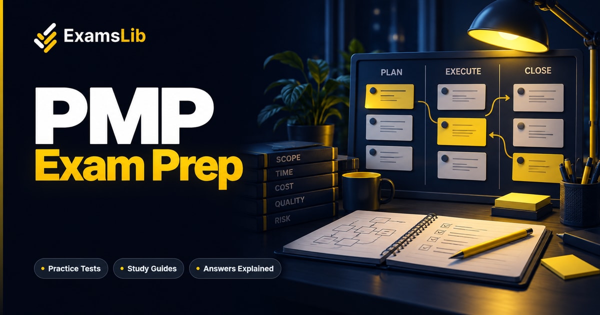 PMP Exam study illustration